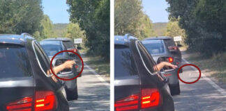 Изхвърлен незагасен фас от цигара на пътя