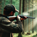 Ловец с пушка в гората