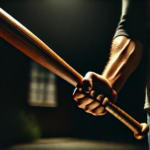 Мъжка ръка с бухалка