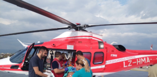 Медицински хеликоптер пациент