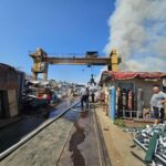 Пожар в база за метали в Пловдив