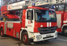 Пожарен автомобил в Плевен, пожар