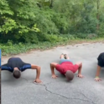 Предизвикателството "100 лицеви опори" в село Млечево