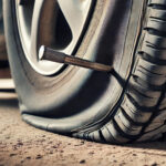 Спукана автомобилна гума