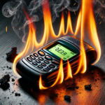 Горящ пейджър, използван при атака