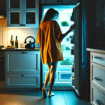 момиче пред хладилник