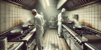 Мръсна кухня в ресторант