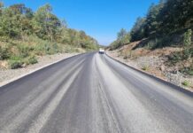 Полагане на асфалт на пътя Босна-Визица (4)