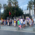 Протест пред кметството в Бодрум