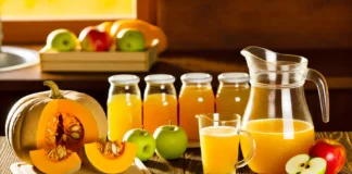 Сок от тиква и ябълки