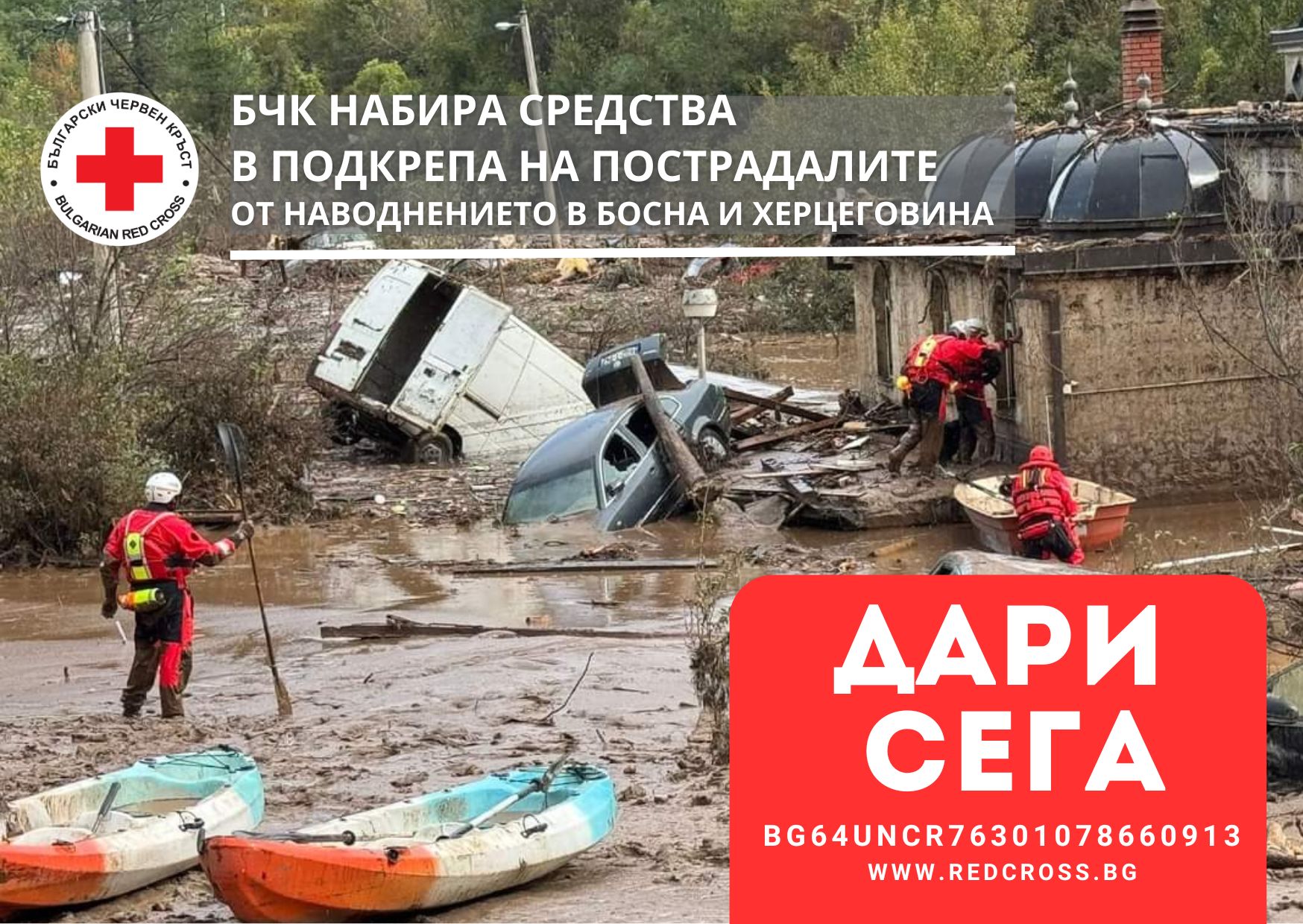 Българският червен кръст БЧК набира на средства в подкрепа на