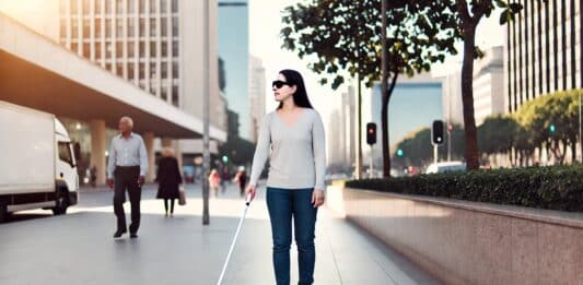 Сляпа жена с бял бастун, 13 ноември