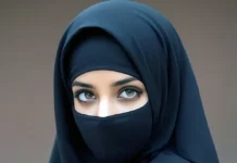 Швейцария забранява покриването на лицето на обществени места, включително бурки Снимката изобразява жена с бурка, гледаща към камерата