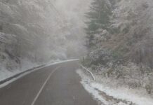 Сняг, път, време