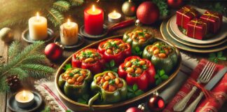 Чушки, пълнени с боб за Бъдни вечер