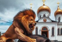 Лъвът не харесва прасета! Асоциация между българския народ, който е изобразен като лъв и Делян Пеевски в ролята на прасе.