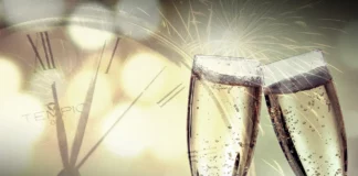 Нова година, шампанско