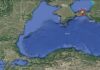 Петролен разлив в Чернов море и месоположение на Керченския проток