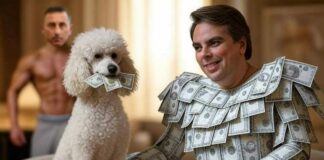 Роклята е подарък за Румен Спецов. Асен Василев е много хубав с нея.