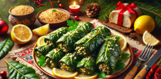 Сарми от манголд с булгур за Бъдни вечер