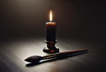 Свещ, четка