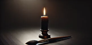 Свещ, четка