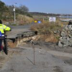 Свлачището на алеята в Бургас