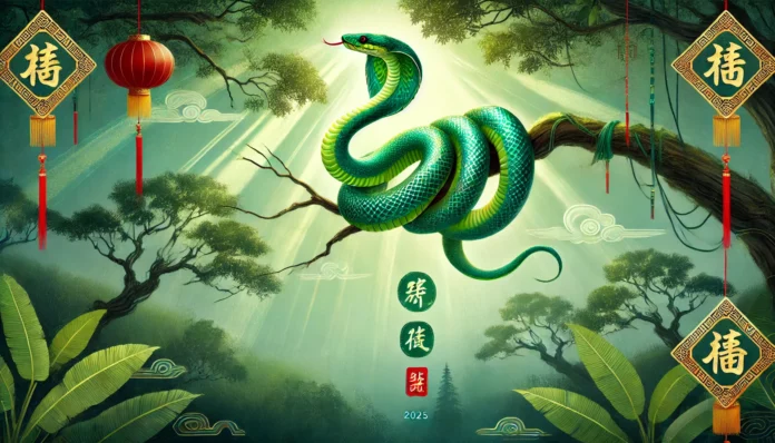 Китайски календар - Зелена горска змия Китайски календар - Зелена горска змия