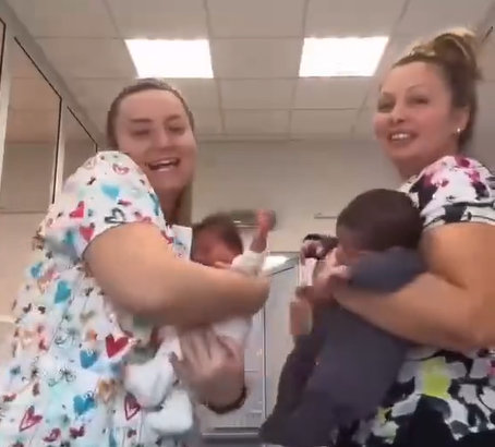 Акушерките Снимка Кадър от видео
Скандално видео бе разпространено в и