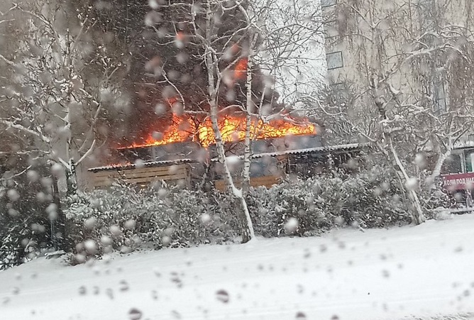 Пожар в центъра на София