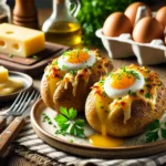 Пълнени картофи със сирене и яйце