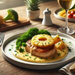 Пилешко филе с ананас и сос от сирена