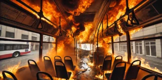 Горящ автобус