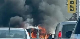 Пожар в автобус