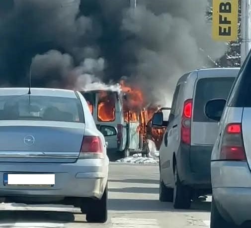 Пожар в автобус