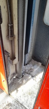 Сняг във влак на "БДЖ"