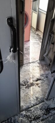 Сняг във влак на "БДЖ"