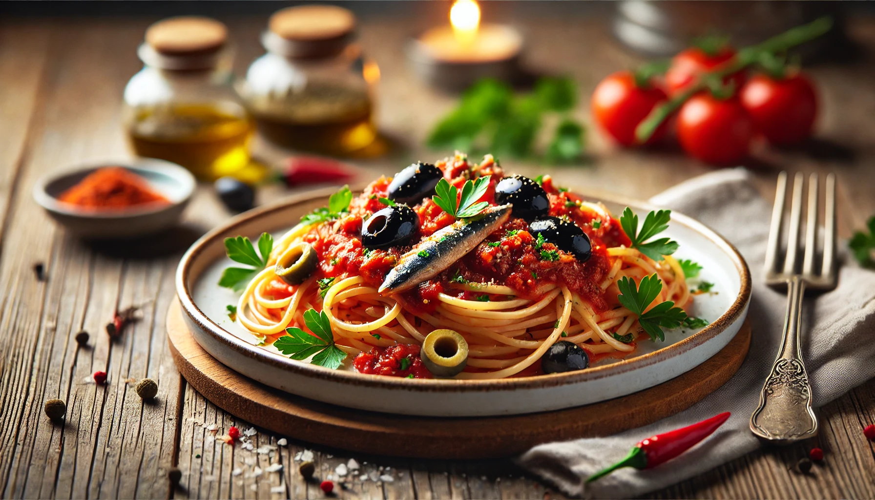 Паста Путанеска е едно от най емблематичните ястия в италианската кухня