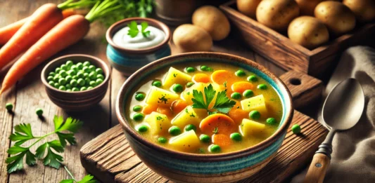 Зеленчукова супа с грах и картофи