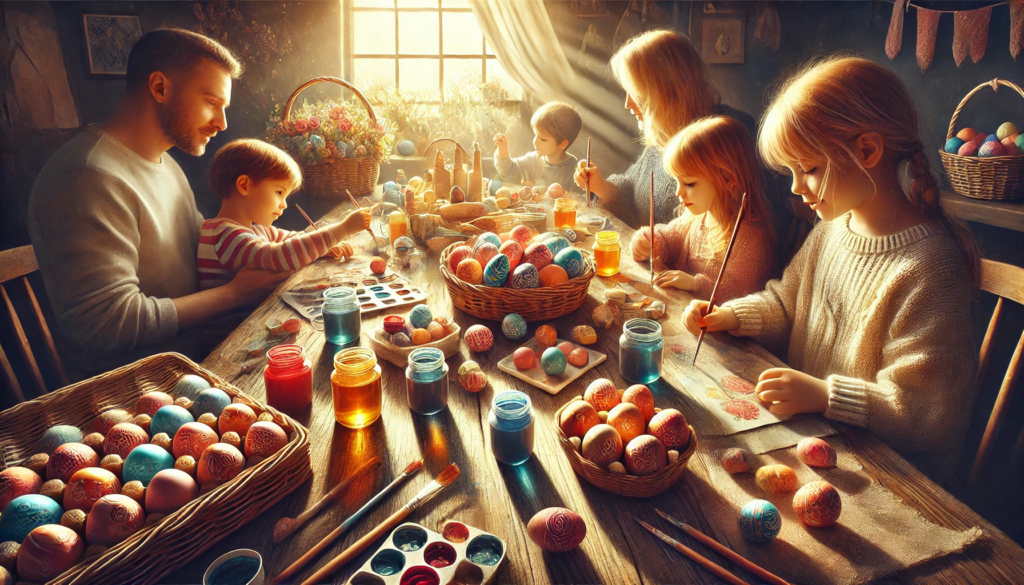 Великденските празници са време на радост и творчество като боядисването