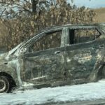 Изгорелият автомобил