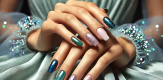 Маникюр кадифено стъкло