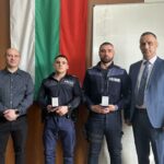 Наградените полицаи и техните ръководители