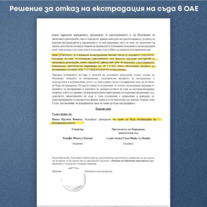 Отказ от екстрадиция - Превод