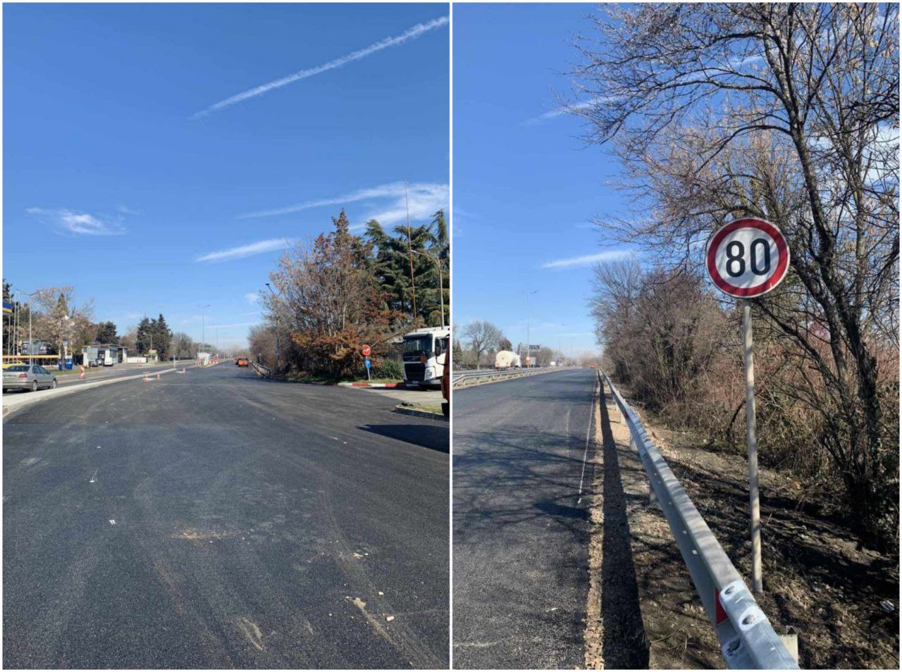 Приключва ремонтът на източното платно на републикански път I 9 Сарафово –