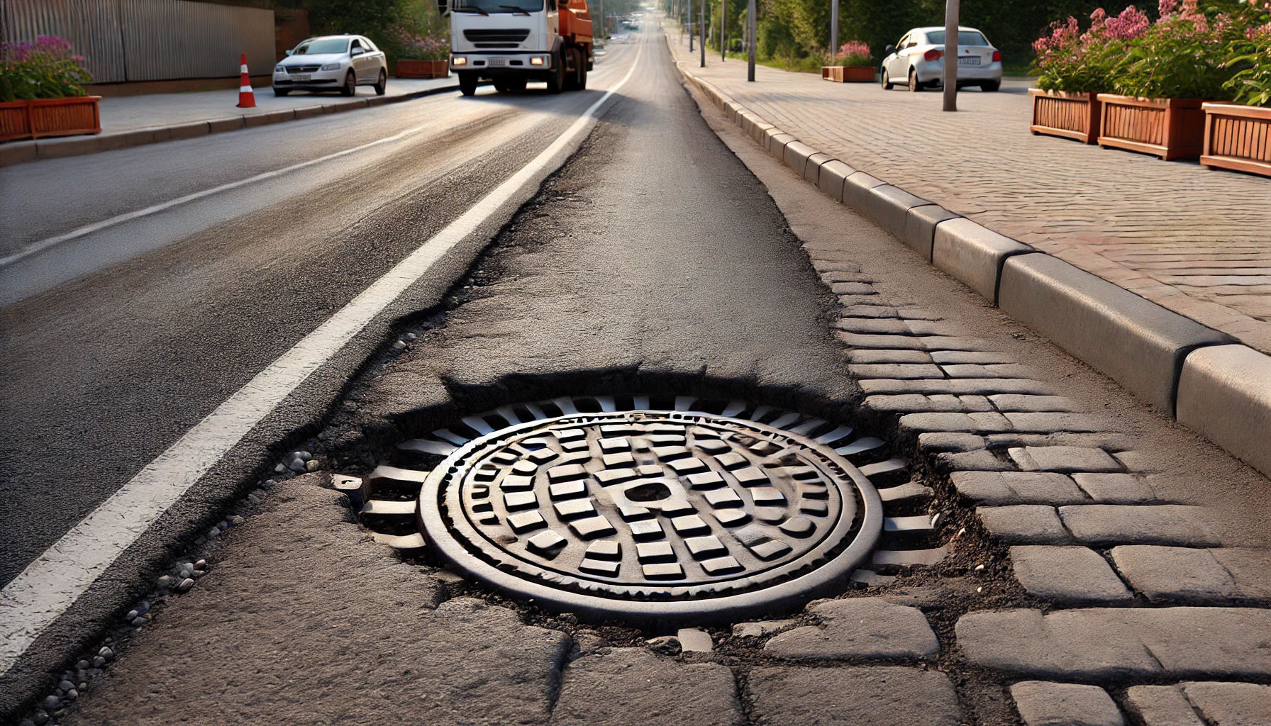 Работниците извършващи ремонт на улица Пирот в са принудени