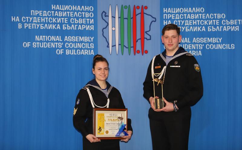 Курсант старшина I степен Тодор Тачев студент по специалността Военен