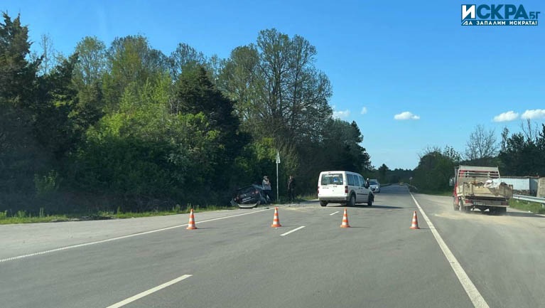 Катастрофа затруднява движението край Монтана съобщиха читатели на Искра бг Злополуката е
