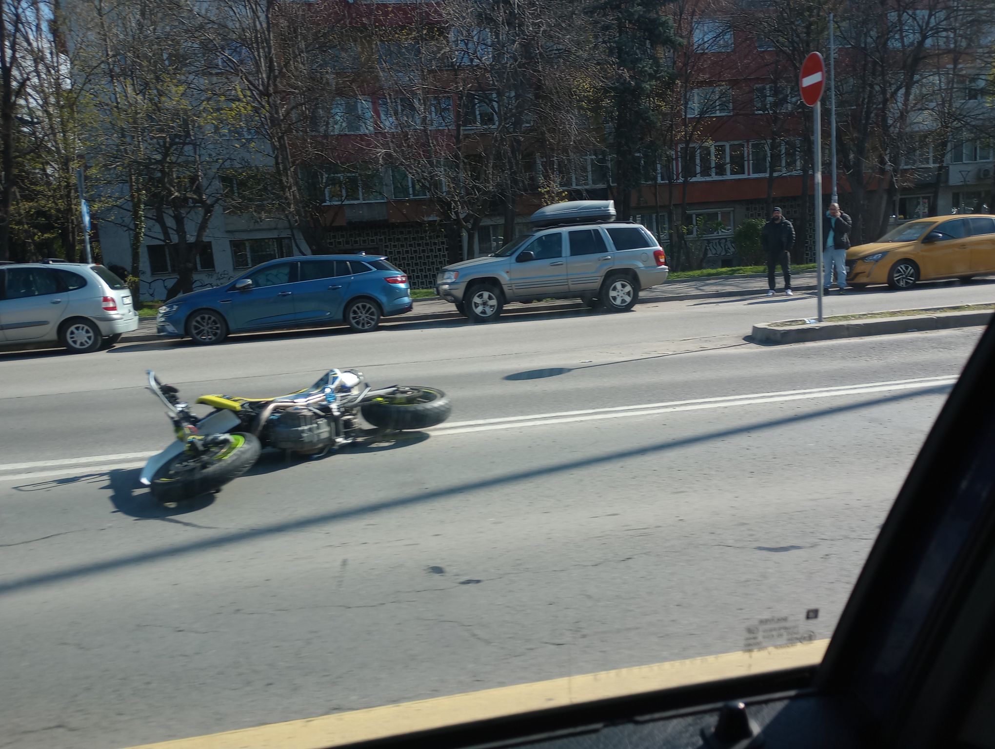 Зрелищен инцидент е станал на булевард Цариградско шосе малко по рано