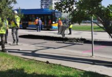 Обезопасяване на дупката в София